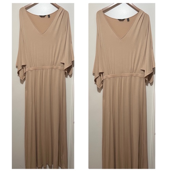 G by Giuliana EcoLuxe Knit Maxi Dress Sand Size L. - Picture 5 of 7